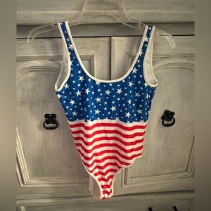 Women’s‎ Chubbies American Flag Patriotic One Piece Swimsuit
